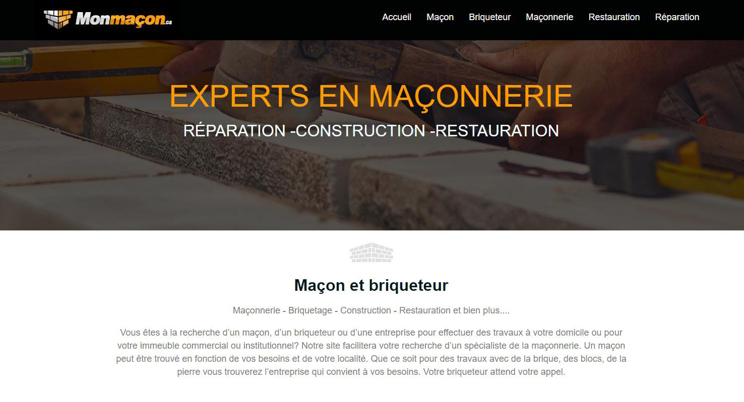Mon Maçon : trouvez une entreprise de maçonnerie, briqueteur pour la restauration et la rénovation